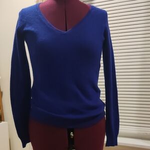 Ann Taylor Royal Blue V-Neck Sweater
